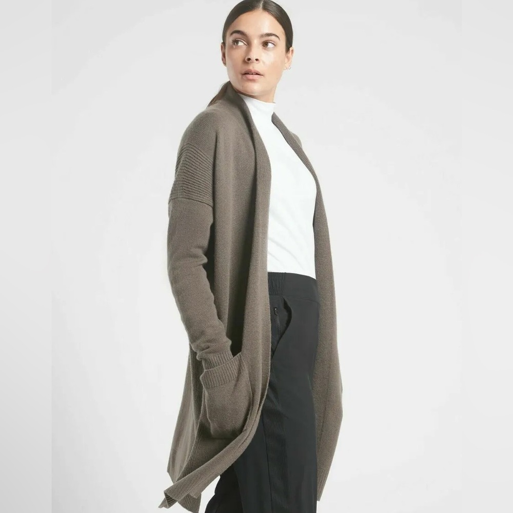 Athleta Spirit Wool Cashmere Longline cardigan